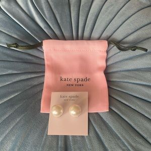 Kate Spade large pearl stud earrings. "Pearls Please Statement Stud"